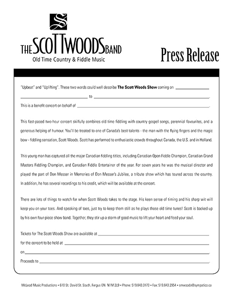 Scott Woods Press Release Form